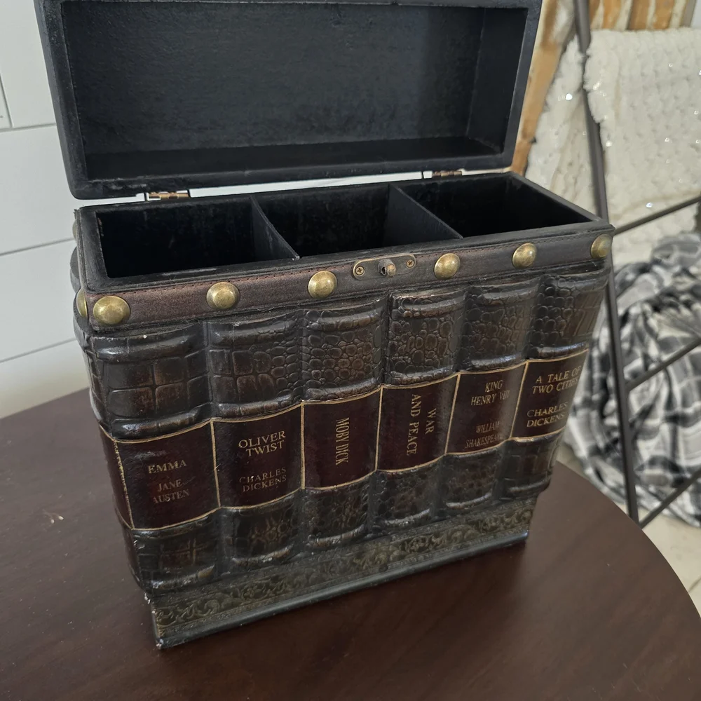Vintage Book-Style Storage Box